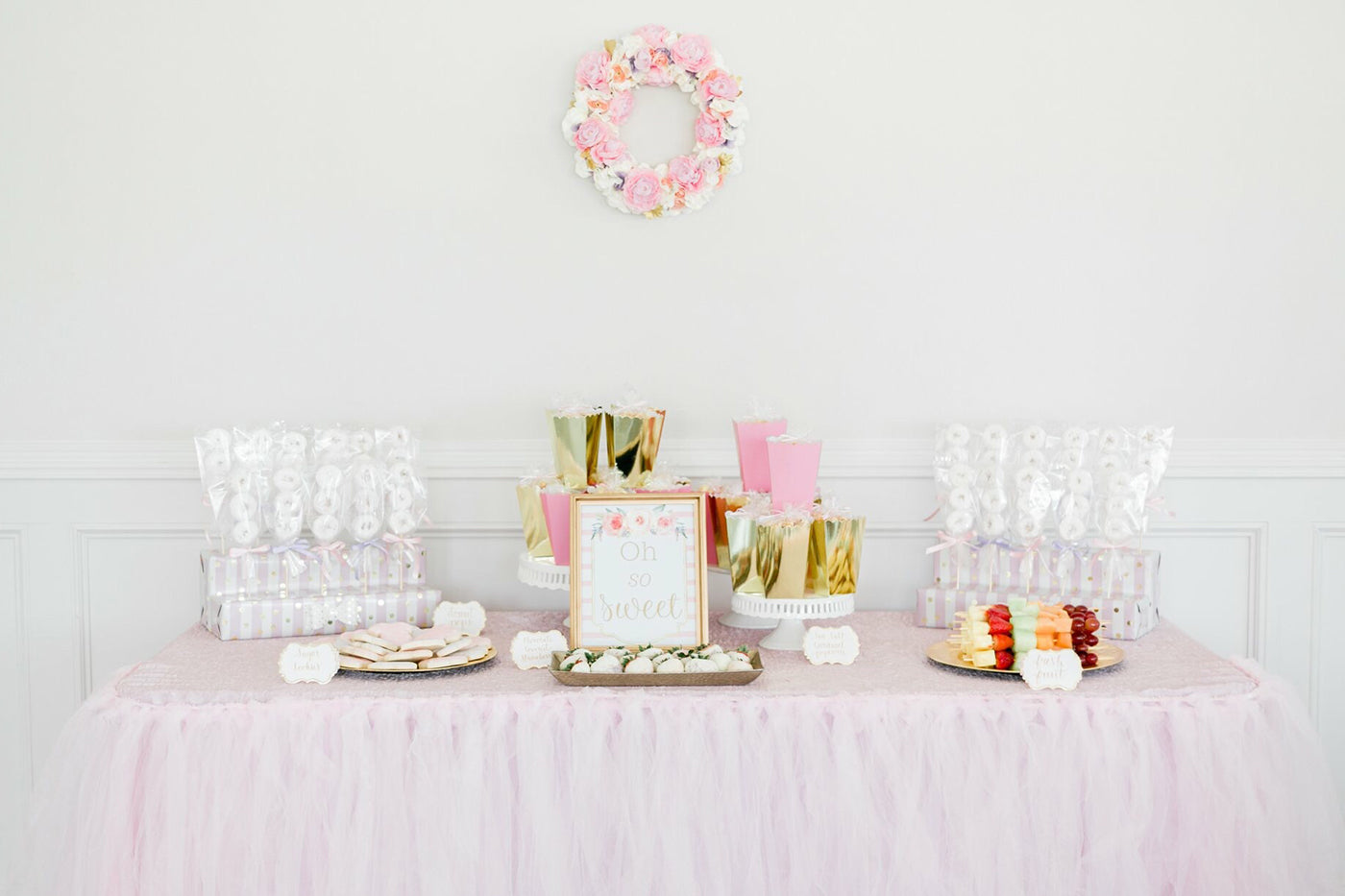Pink Baby Shower Environment Deco Kit